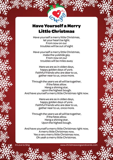 have yourself a little merry christmas lyrics